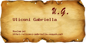Ulicsni Gabriella névjegykártya
